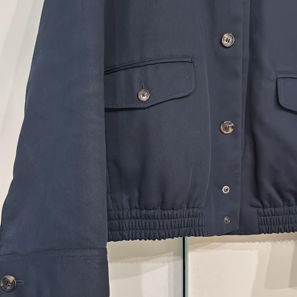 NEW A.P.C. Blouson Navy Bomber Jacket with Removable Collar, size S - Picture 5 of 10